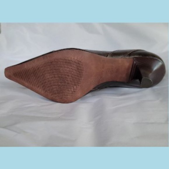 New ANTONIO MELANI Brown Leather Ankle Boots 8 Damaged Please read - Picture 5 of 5
